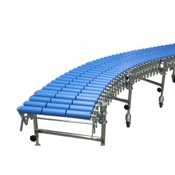 Flexible roller conveyors